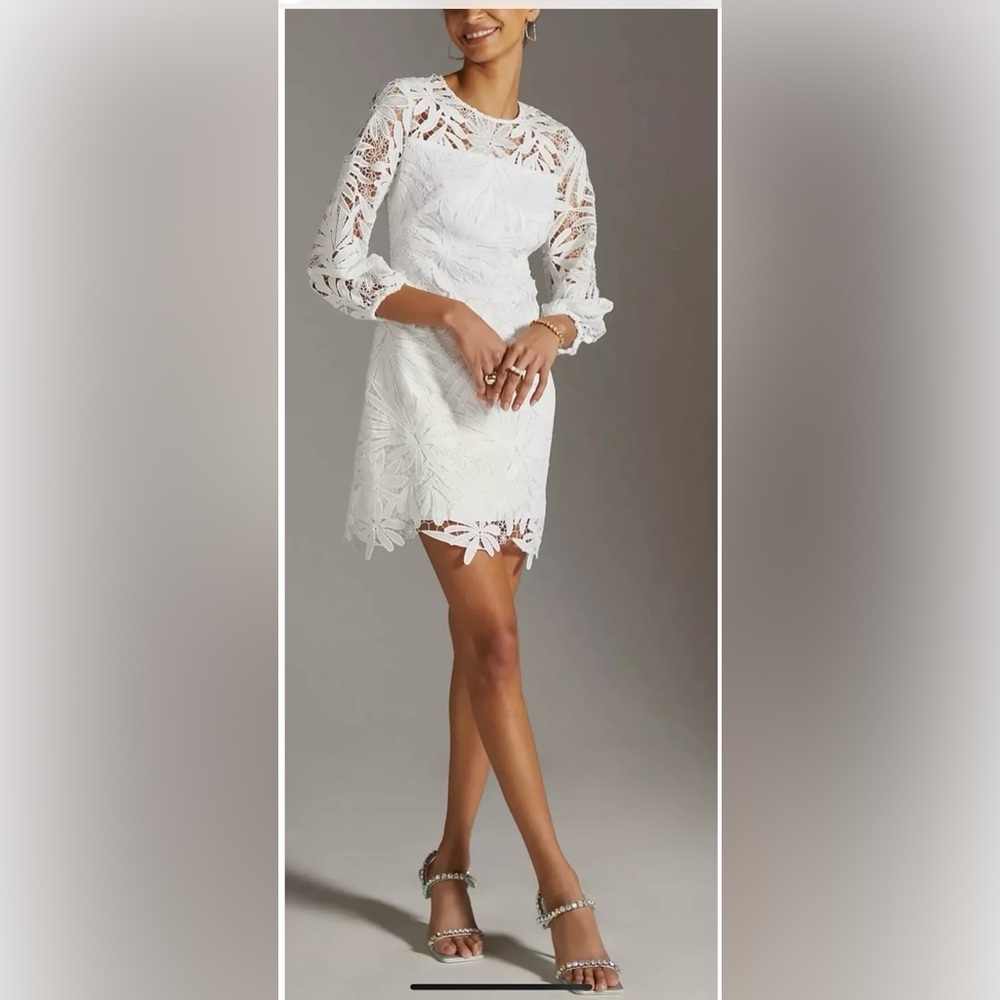 Shoshanna Holland White Lace Dress